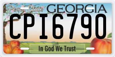 GA license plate CPI6790
