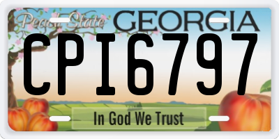 GA license plate CPI6797