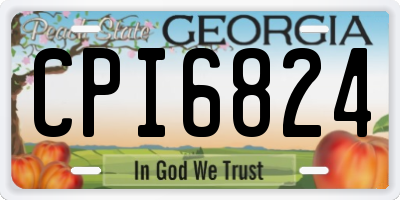 GA license plate CPI6824