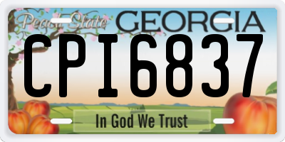 GA license plate CPI6837