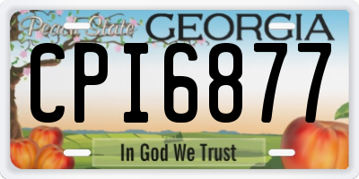 GA license plate CPI6877