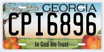 GA license plate CPI6896