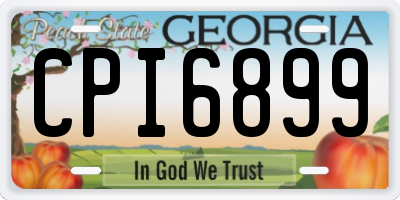 GA license plate CPI6899