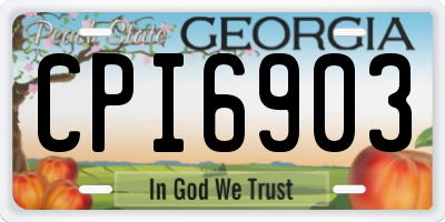GA license plate CPI6903