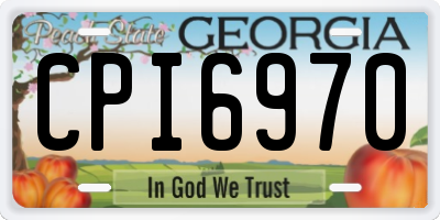 GA license plate CPI6970