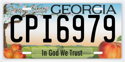 GA license plate CPI6979