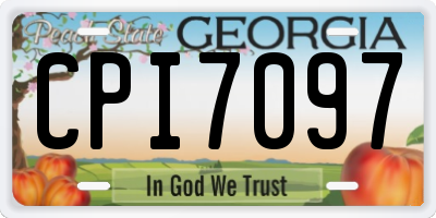 GA license plate CPI7097