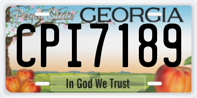GA license plate CPI7189