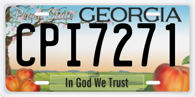 GA license plate CPI7271