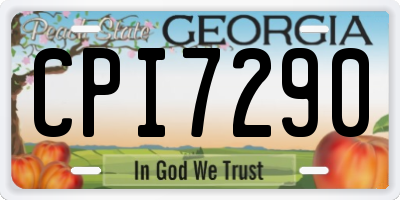 GA license plate CPI7290