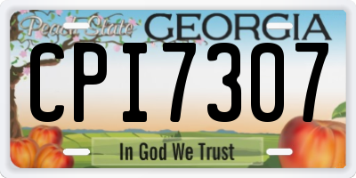 GA license plate CPI7307