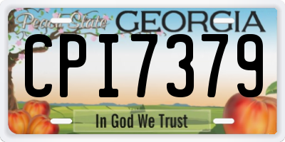 GA license plate CPI7379