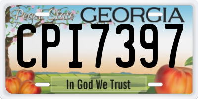 GA license plate CPI7397