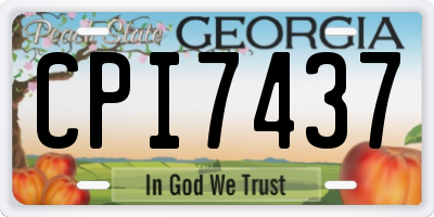 GA license plate CPI7437