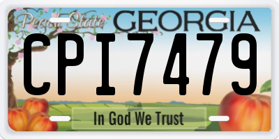 GA license plate CPI7479