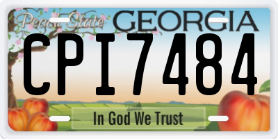 GA license plate CPI7484