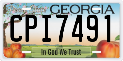 GA license plate CPI7491