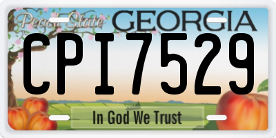 GA license plate CPI7529
