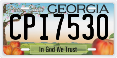 GA license plate CPI7530
