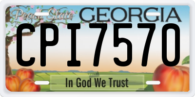 GA license plate CPI7570
