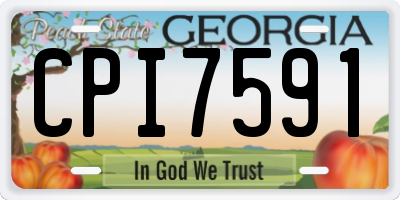 GA license plate CPI7591
