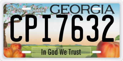 GA license plate CPI7632