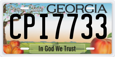 GA license plate CPI7733