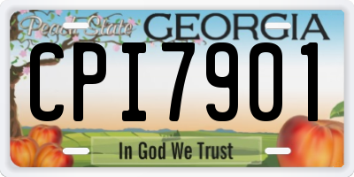 GA license plate CPI7901