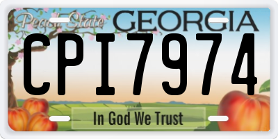 GA license plate CPI7974