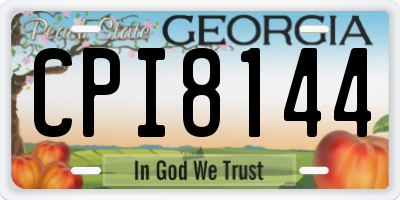GA license plate CPI8144