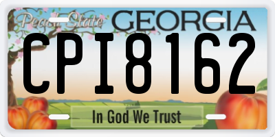 GA license plate CPI8162