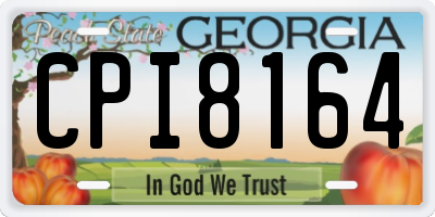 GA license plate CPI8164