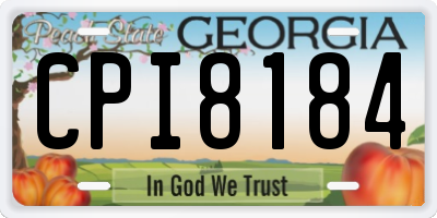 GA license plate CPI8184