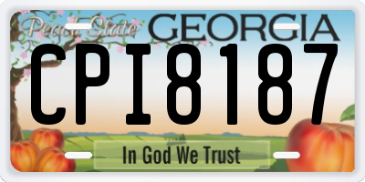GA license plate CPI8187