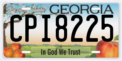 GA license plate CPI8225