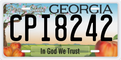 GA license plate CPI8242