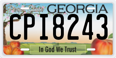 GA license plate CPI8243