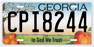 GA license plate CPI8244