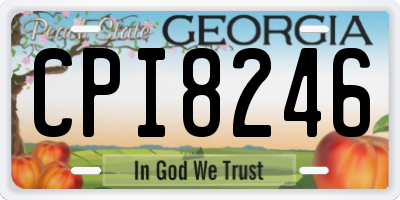 GA license plate CPI8246