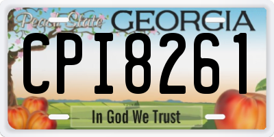 GA license plate CPI8261
