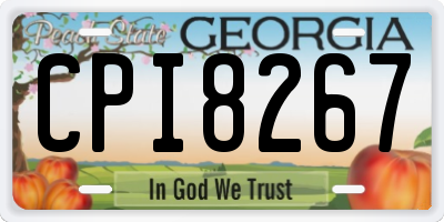 GA license plate CPI8267