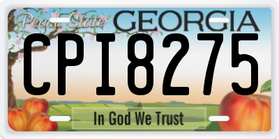 GA license plate CPI8275