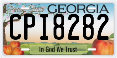 GA license plate CPI8282