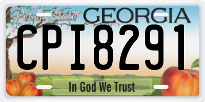 GA license plate CPI8291