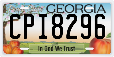 GA license plate CPI8296
