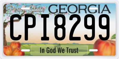 GA license plate CPI8299