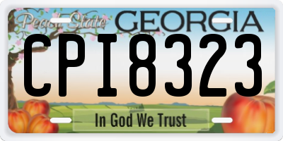GA license plate CPI8323