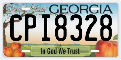 GA license plate CPI8328