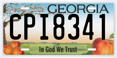 GA license plate CPI8341