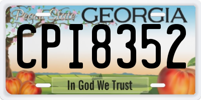 GA license plate CPI8352